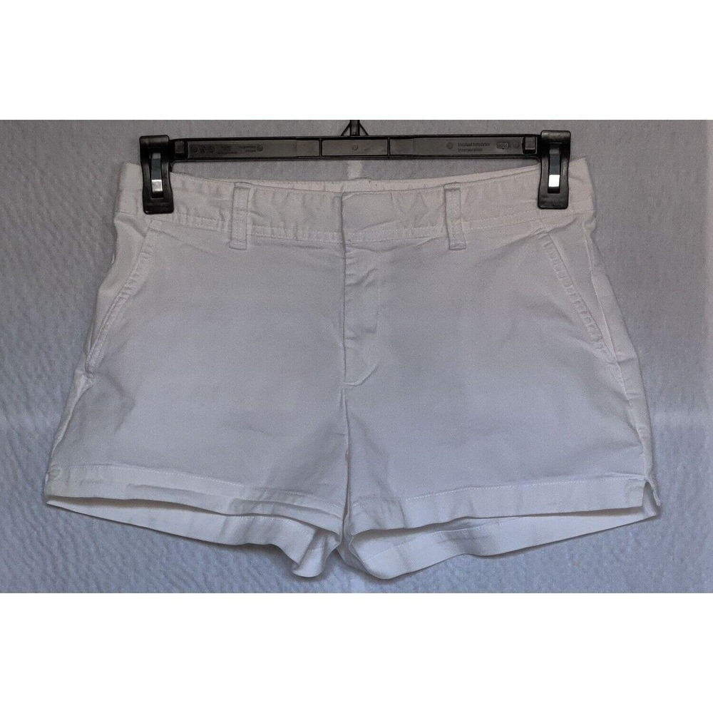 Gap Women's Size 6 White City Shorts Cotton Stretch Chino Pockets Summer